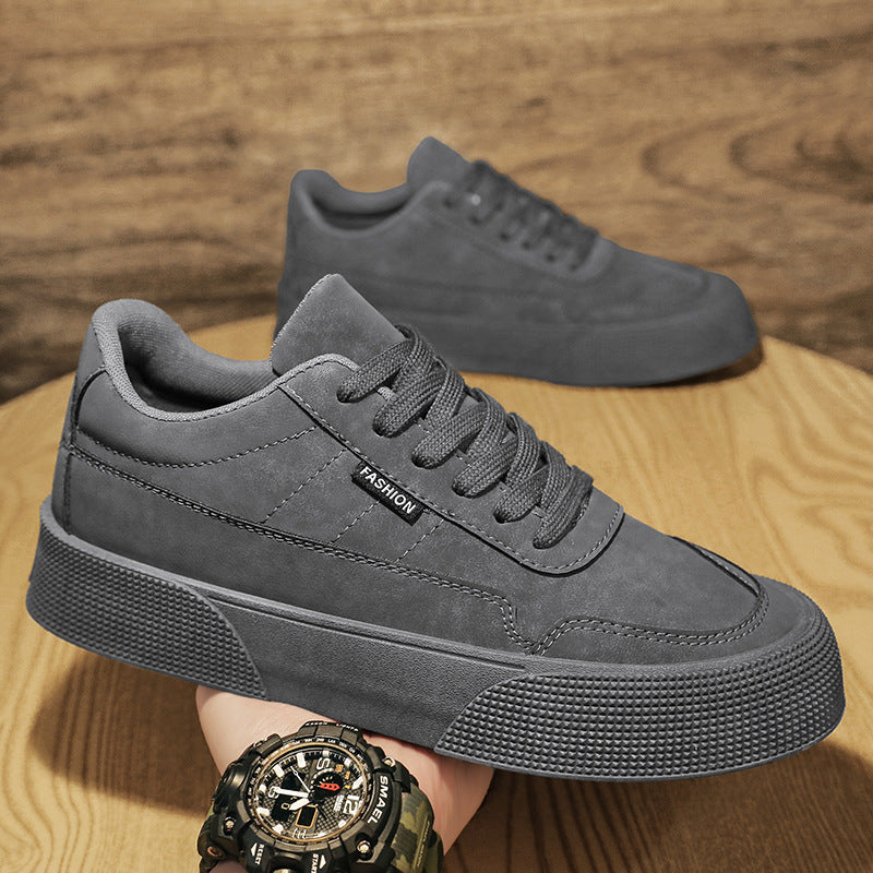 Casual Board Flat Shoes Hommes Respirant Sneakers en dentelle épaisse pour la marche