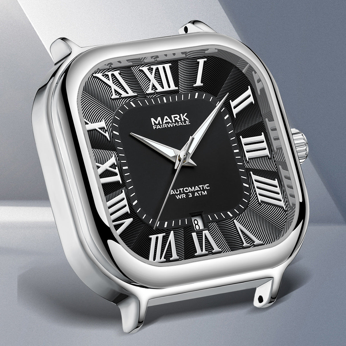 Calendrier carré Imperméable Montre mécanique automatique lumineuse