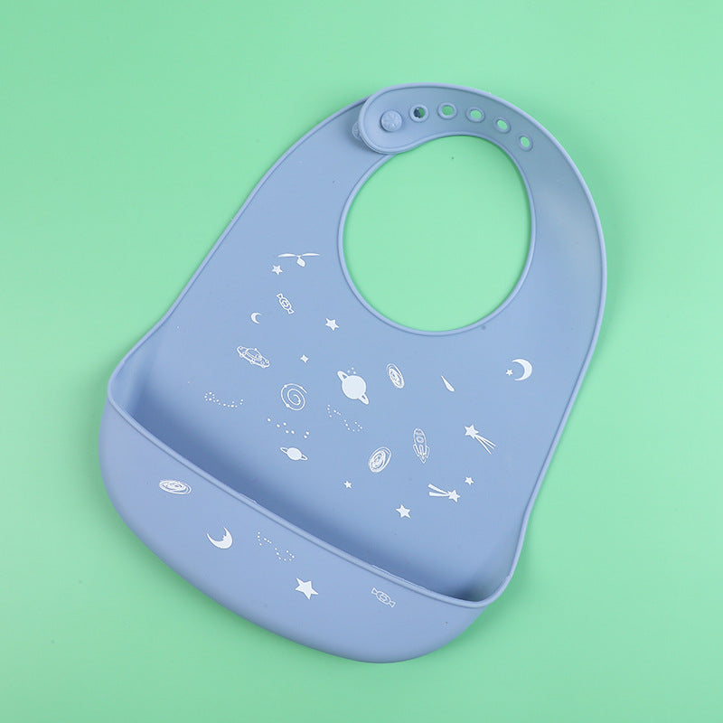 Bébé dessin animé créatif imprimé silicone Bib