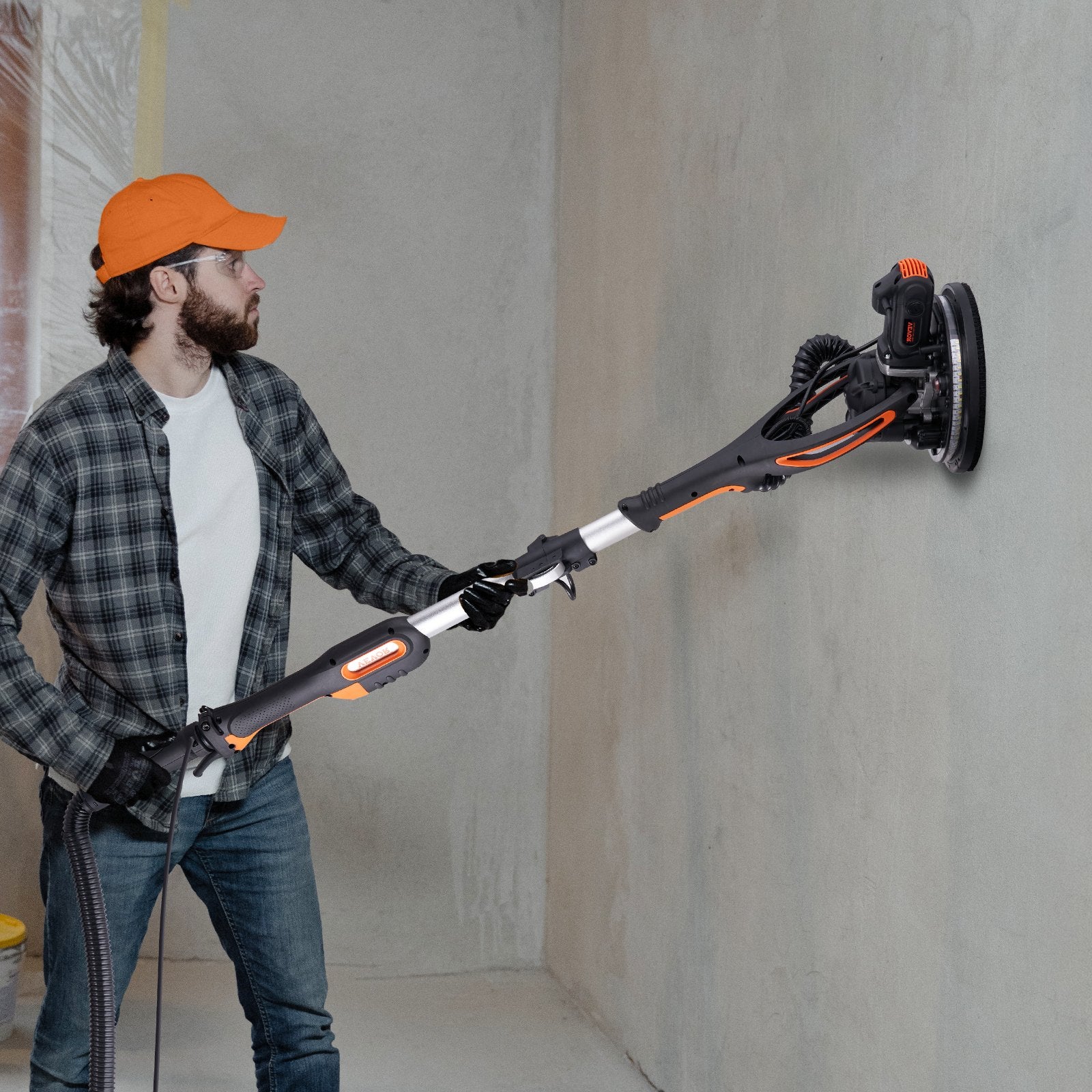 VEVOR Sander à paroi sèche 900W Brush Motor 800-1800RPM Vitesse variable et auto-aspiration