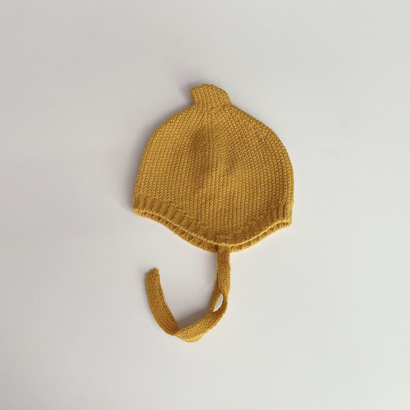 Automne hiver style coréen Solide-couleur chapeau bébé avec Conseil en forme de sucette