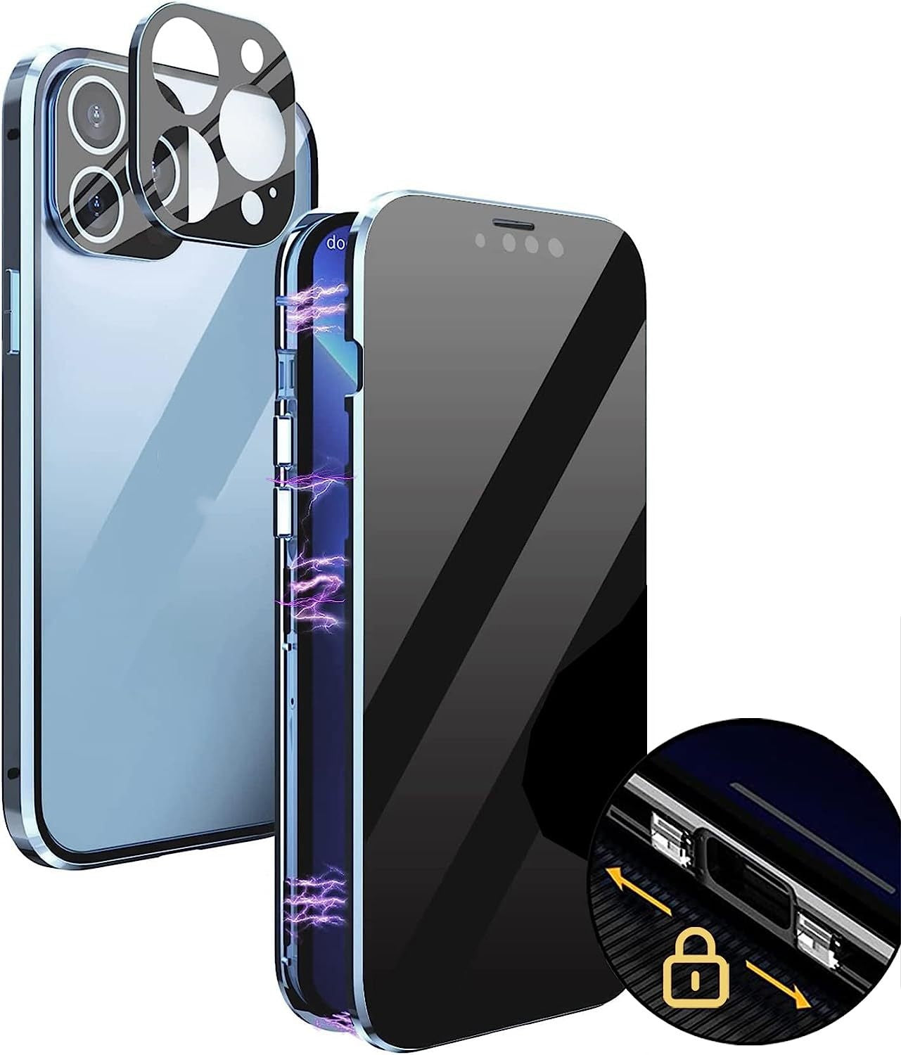 Boitier de téléphone Magneto avec verre double face