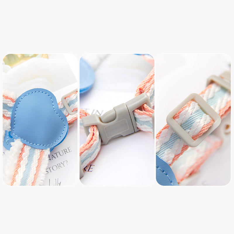 Leash de chien Été Respirant Corgi Shiba Inu Bichon Chest Vest Marcher Leash de chien Petit Et