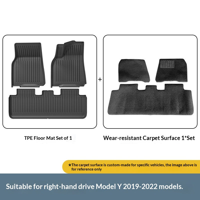 Tapis de plancher de voiture TPE pressés en plastique
