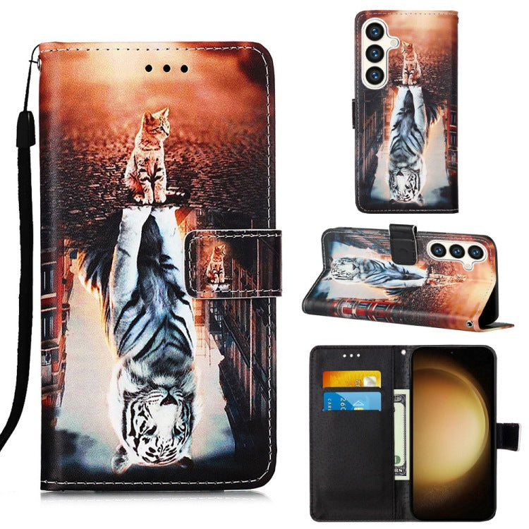 Étui en cuir peint pour téléphone portable