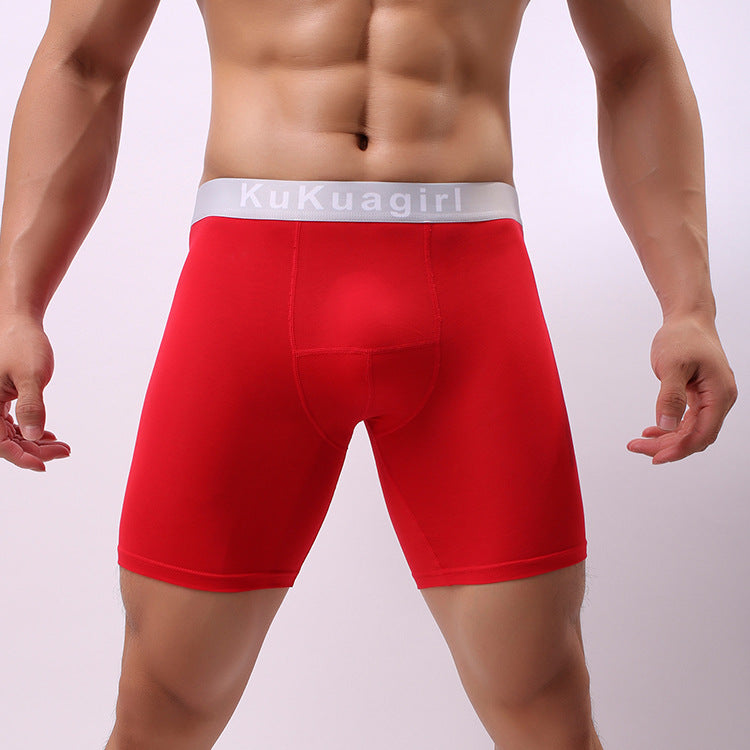 Pure Coton Absorbant la sueur Séchage rapide Résistance à l'usure Sous-vêtements pour garçons à cinq points
