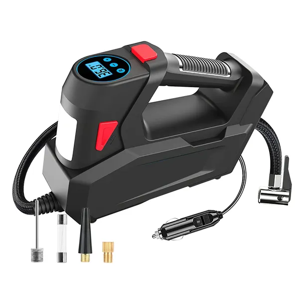 Gonflateur de pneus portable 120 PSI Pneu maximal alimenté 90W avec affichage numérique lumière LED