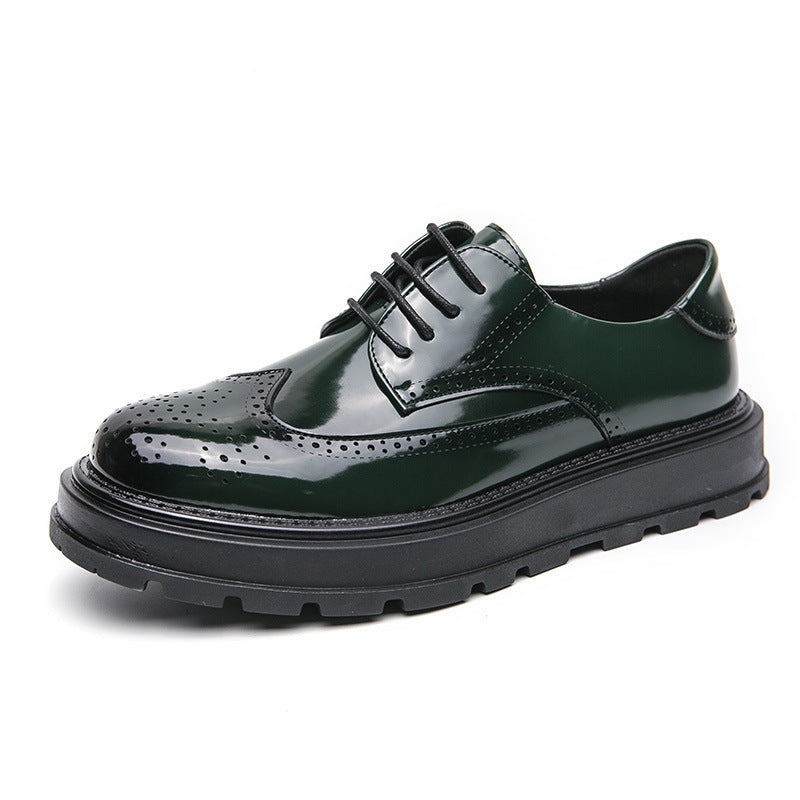 Business Formel Britishstyle Glossy Height augmentation chaussures en cuir