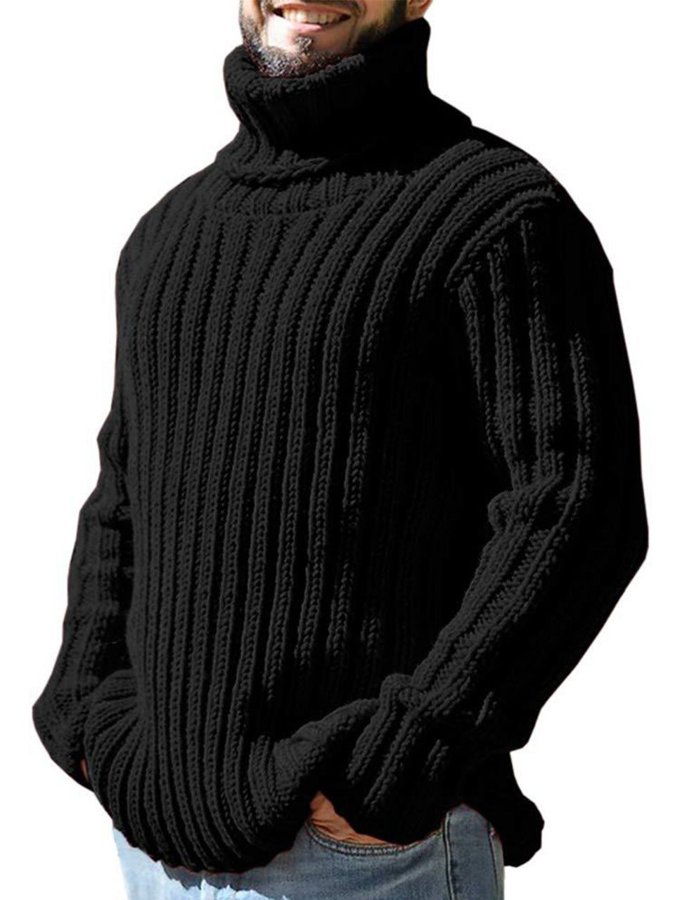 Tortue encolure homme couleur mince tricot haut automne et hiver commerce extérieur sweater mode