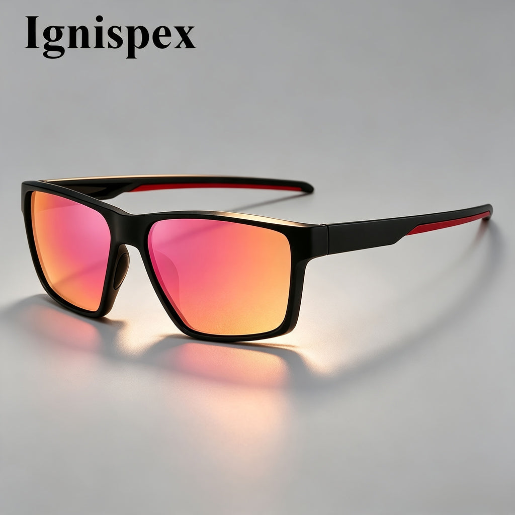 Lunettes de soleil de sport carrées de protection Uv400 pour hommes