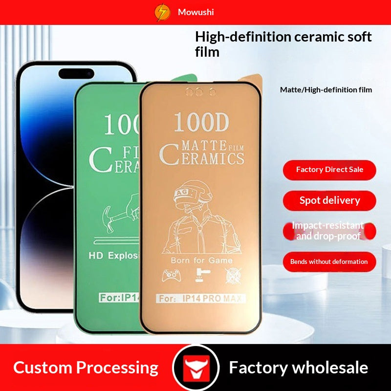 Film de protection souple plein écran pour téléphones avec revêtement en céramique diamant