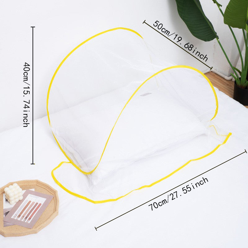 Tête Mosquito Net Portable Oreiller pliable Mosquito Tente Mesh Anti Mosquito Couverture de sommeil Fo