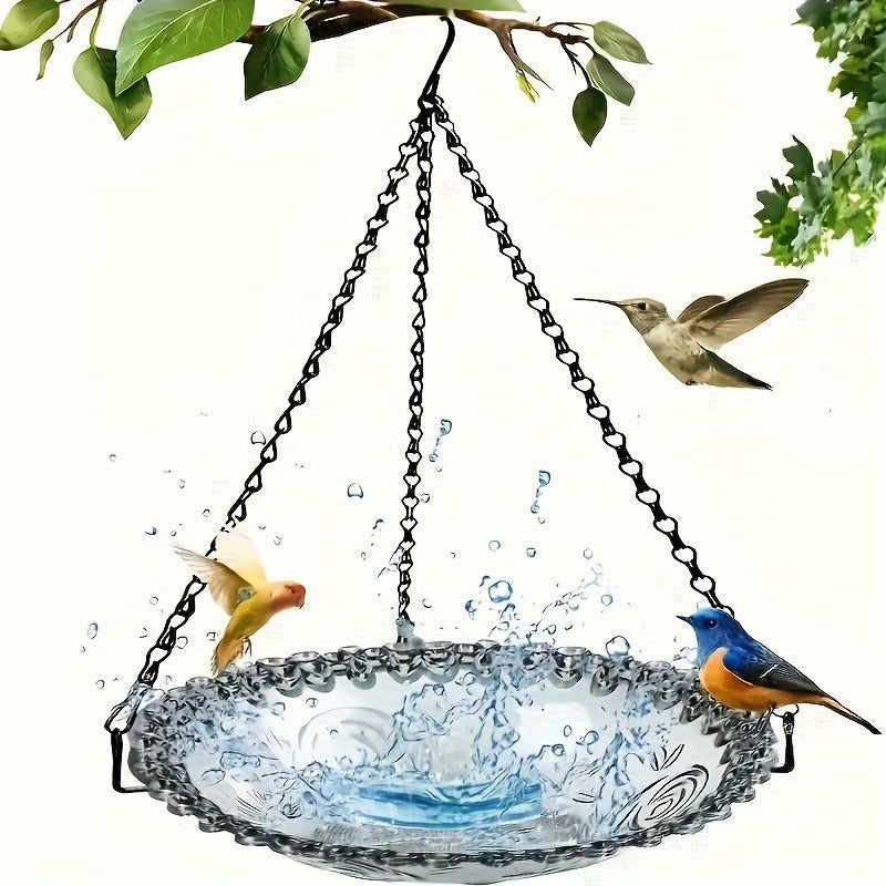 Bains d'oiseaux suspendus et nourrisseurs pour l'extérieur