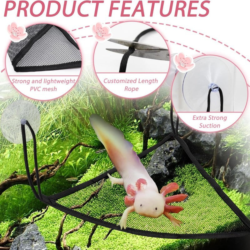 Hammock pour animaux et reptiles avec 6 coupes d'aspiration 1 corde