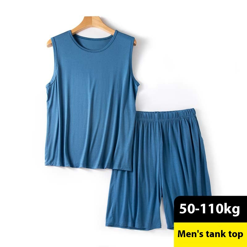 Short de Veste Modal Homme Été Loose Plus Taille Sans manches