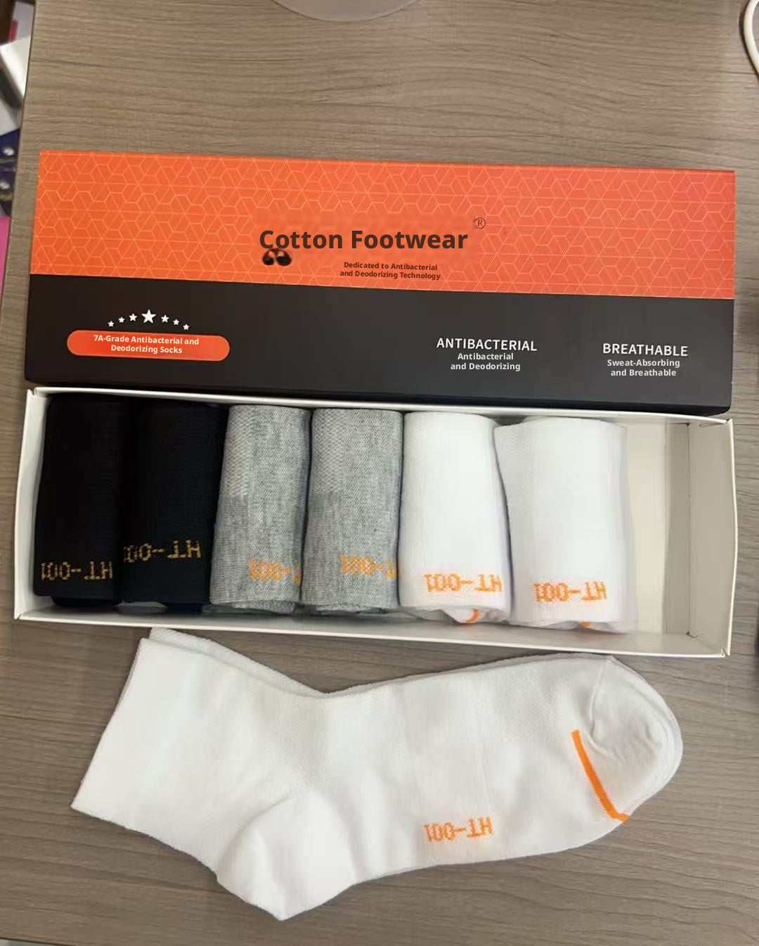 Paires de chaussettes mélangées avec des antibactériens et des déodorants couleur-7
