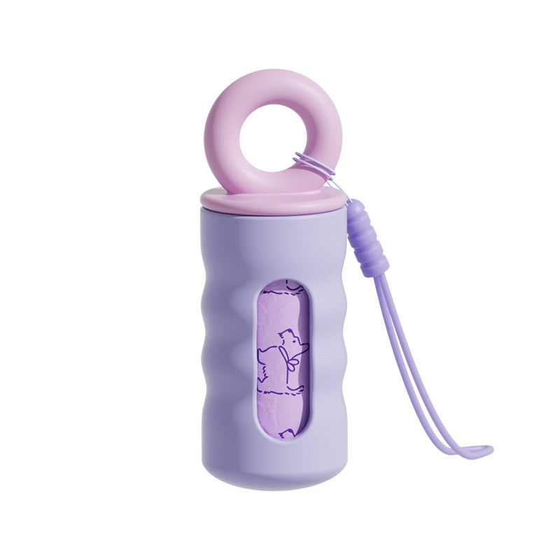 Dog walking pouch with poop bag dispenser to pick up after your dog