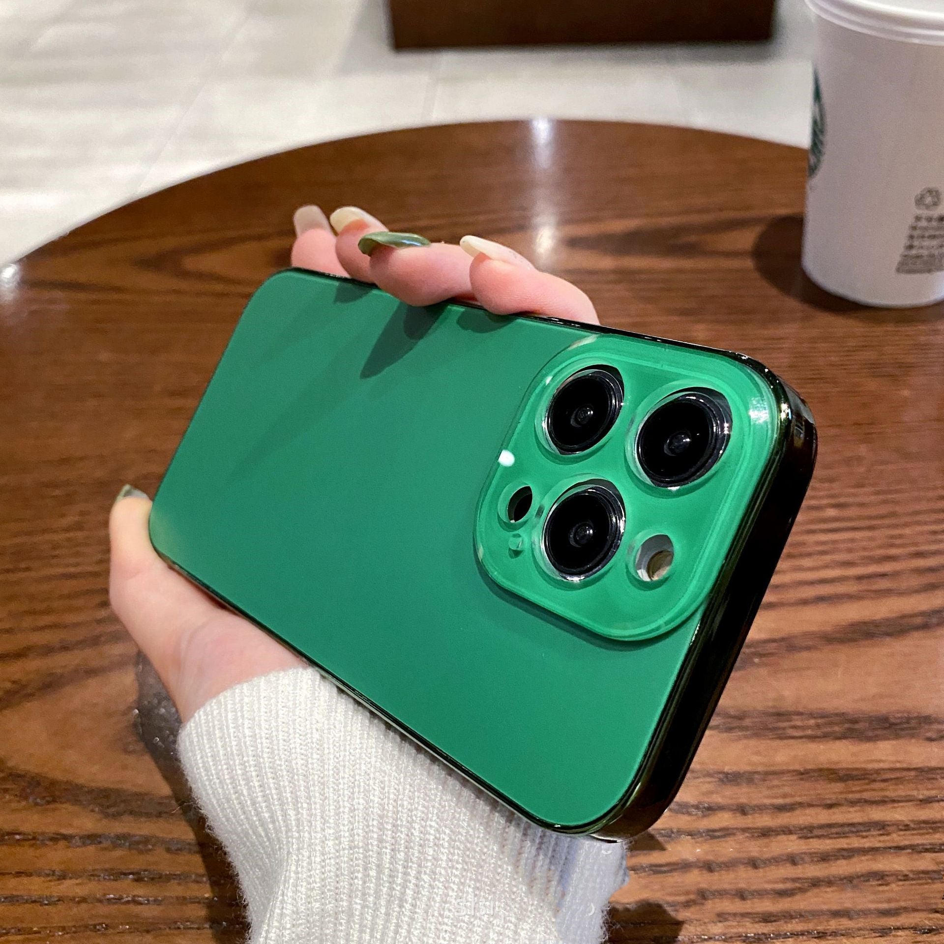 Étui de téléphone en acrylique givré Tpu électroplaqué