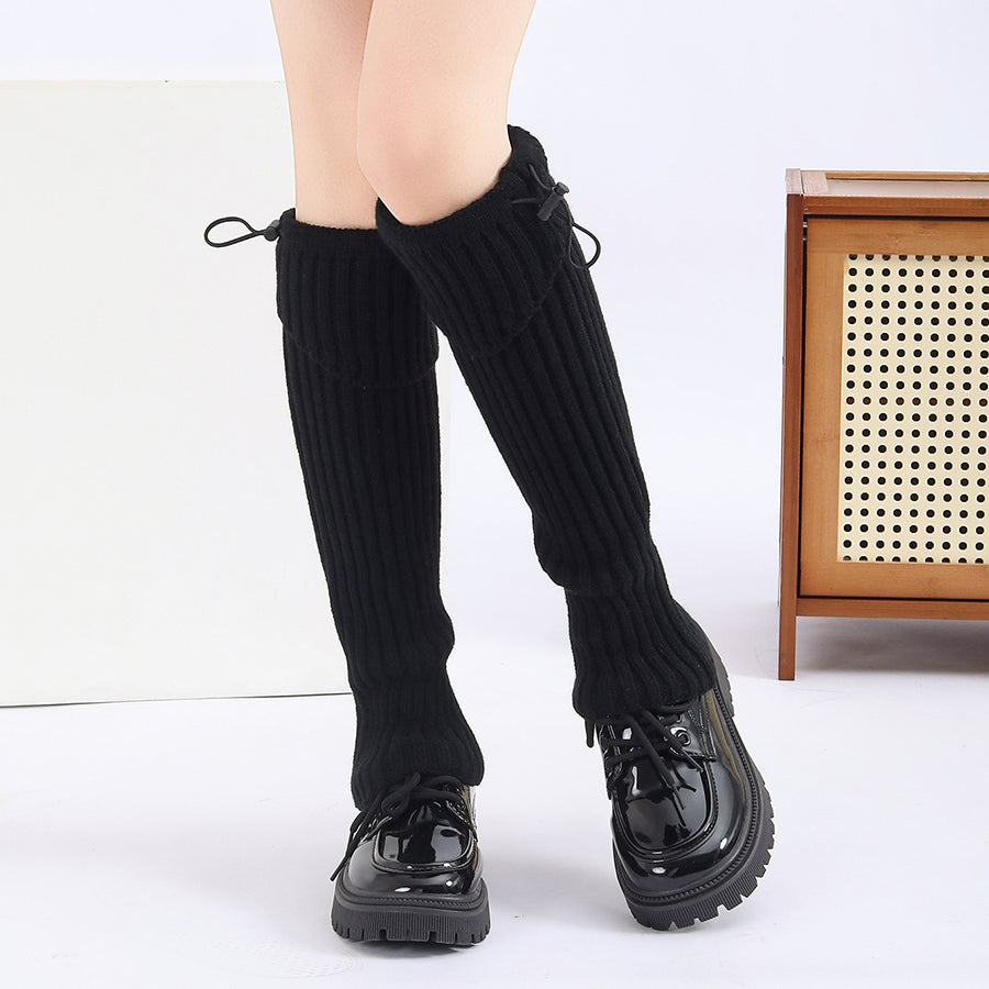 Bracelet en cuir polyvalent solide à jambes tricotées Warmer Couverture jambe Warmer pour la fête quotidienne