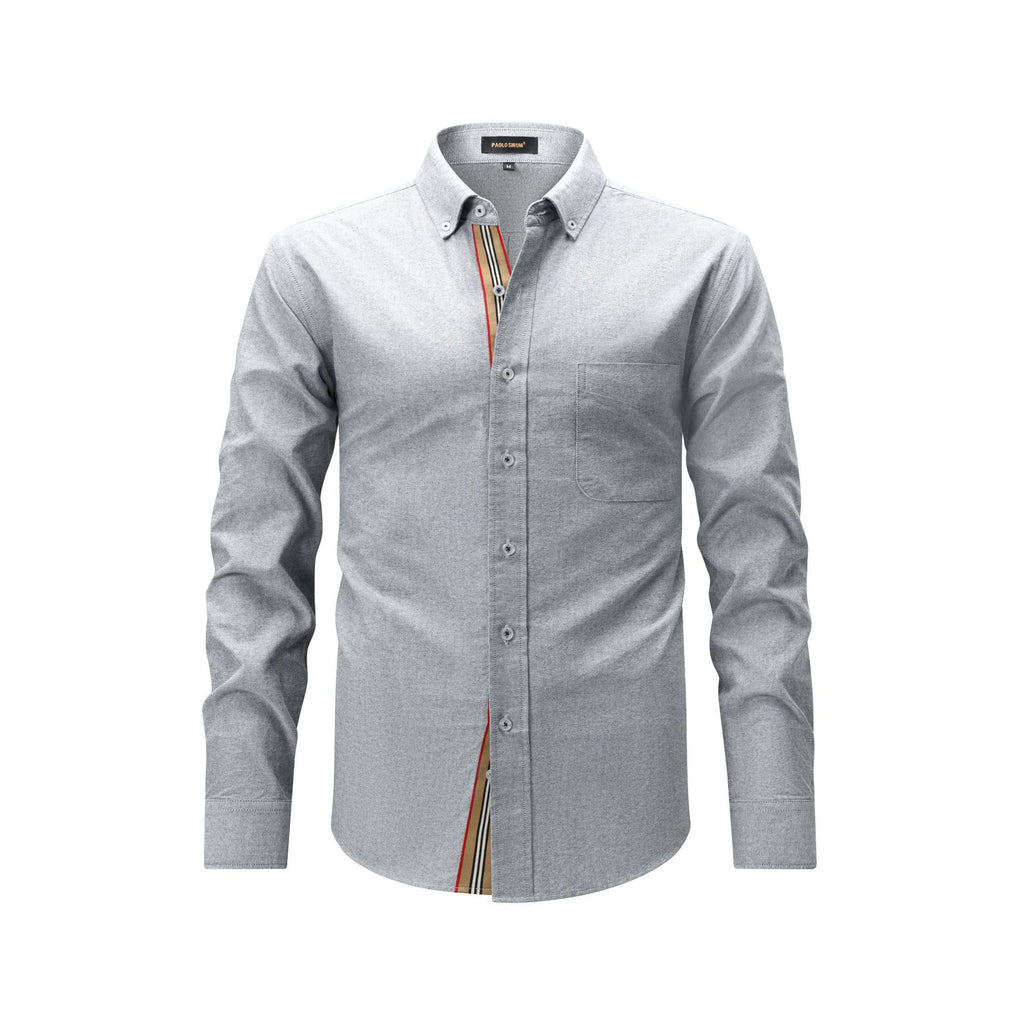 Chemise de mode décontractée homme avec plateau tissé