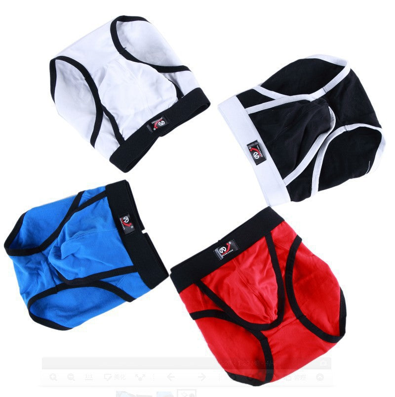 Sous-vêtements pour hommes Low Waist Cotton Solid Color Slips Triangle pour hommes
