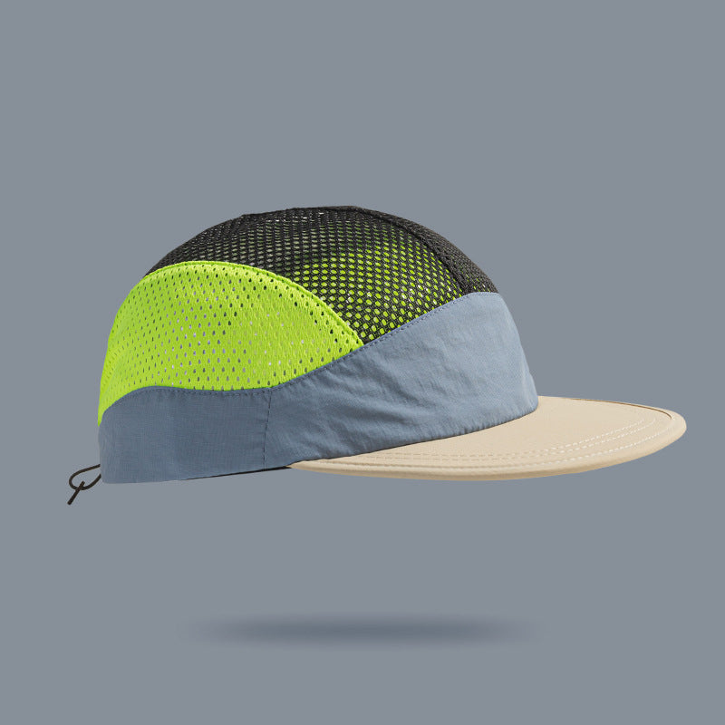 L'été pour hommes multicolores Mesh-top réglable simple style occasionnel respirant à bord plat