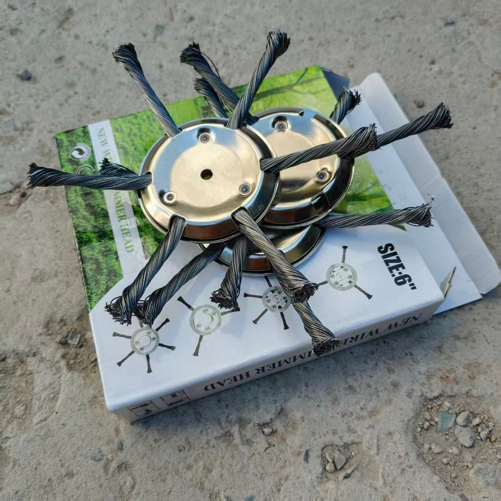 2pc 6 pouces 6Wire Steel Trimmer Head