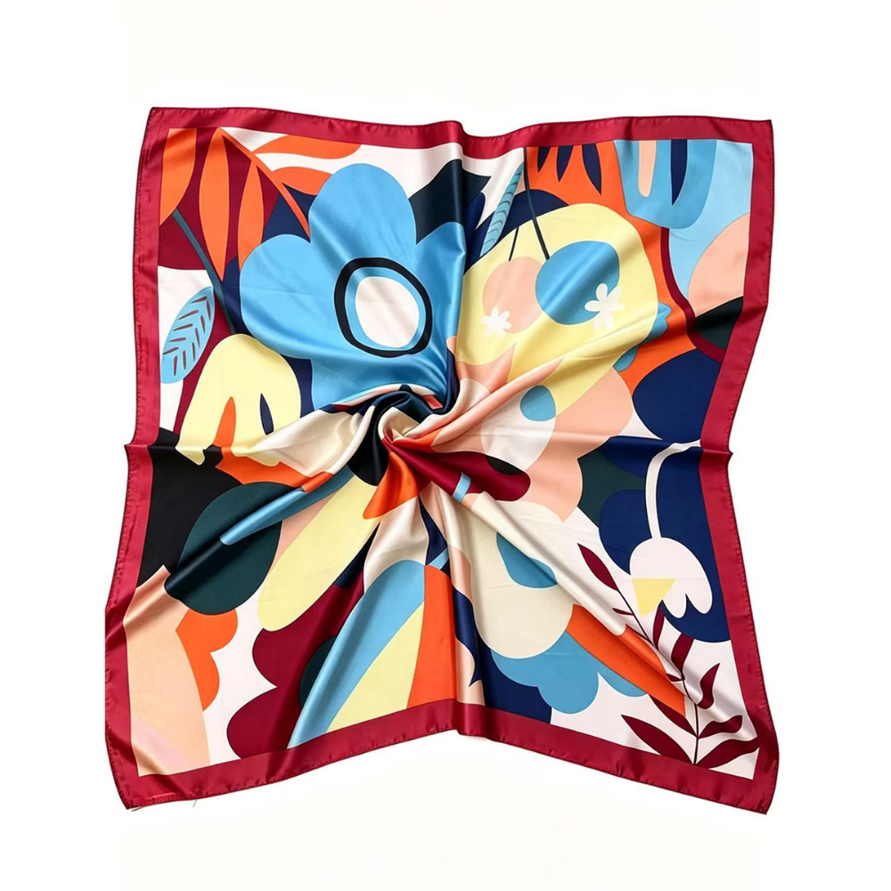 Résumé Imitation florale Écharpe Satin Square