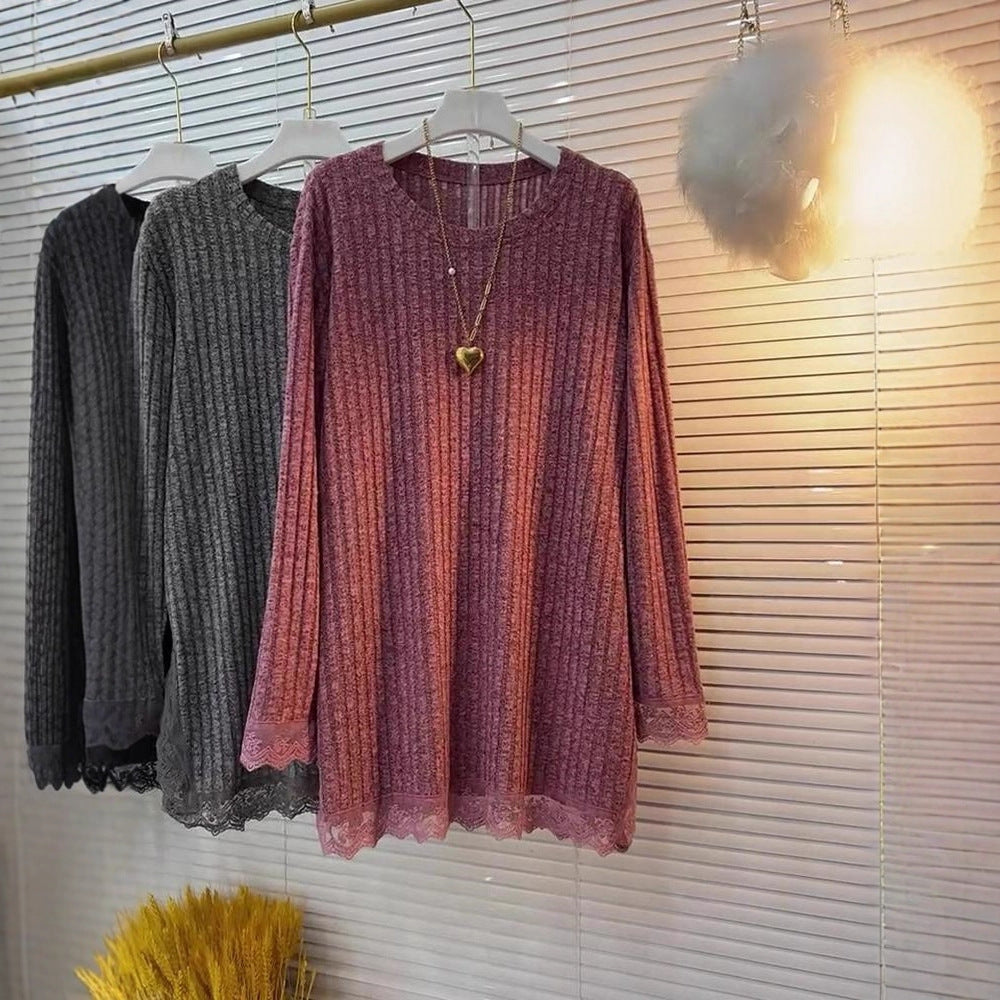 Dentelle étirée en position allongée Tige de longueur moyenne en plus de dimensions