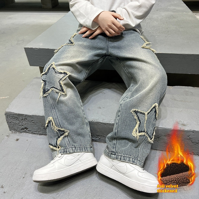 Jeans Pentagramme à grande échelle pour grands enfants