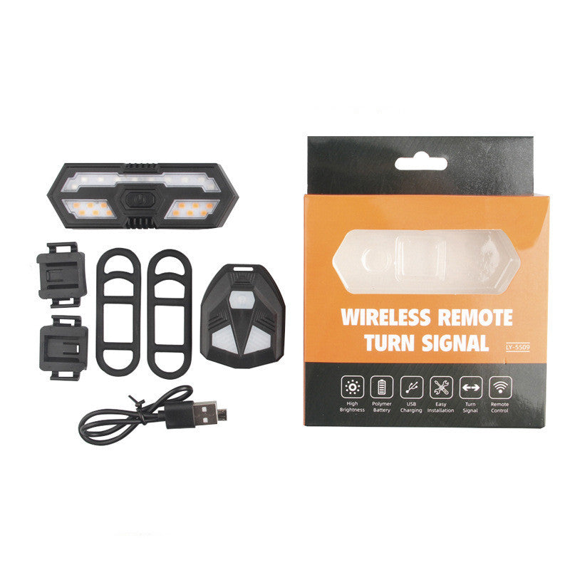 Remote Control Steering Tail Light Charge USB Imperméable Highlight avec avertissement Horn