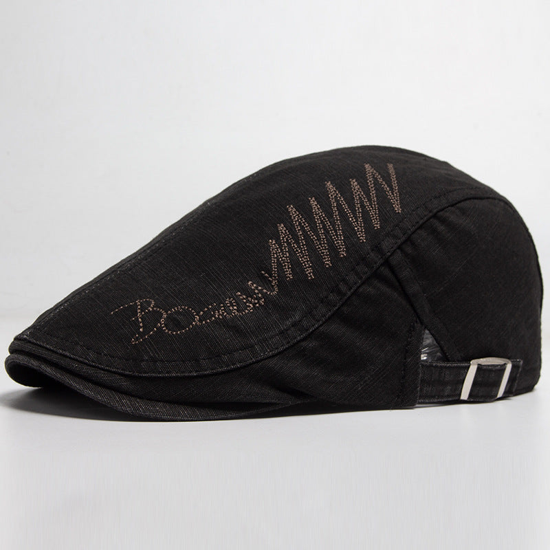 Casquette brodée en coton pur pour hommes