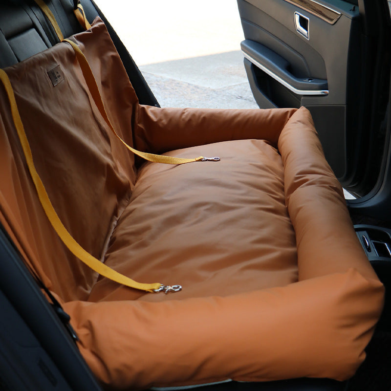 High-end Car Dog Bed Double Rear Seat Pet Kennel Mat Waterproof Car Safety Seat