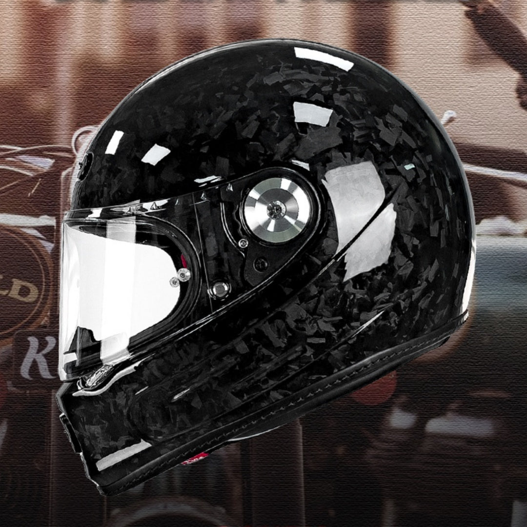 Casque de protection en fibre de carbone simplifié