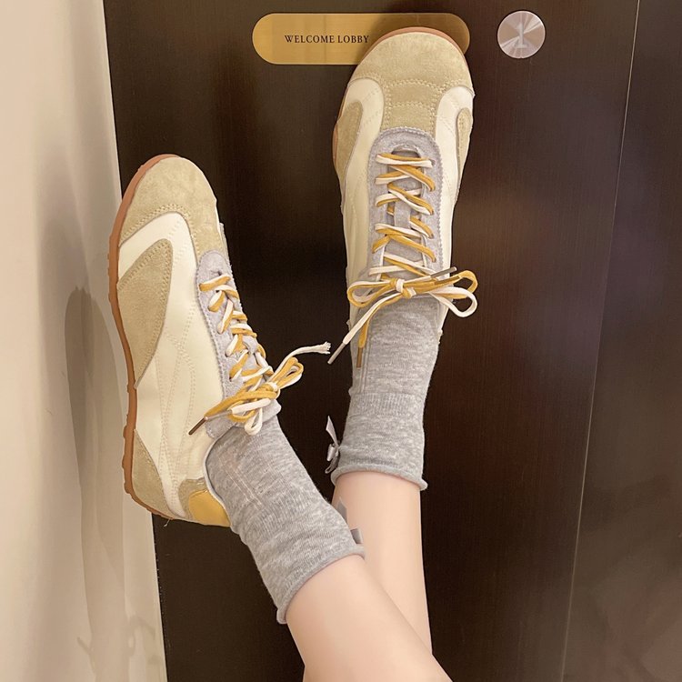 Femmes Retro Allemand Trainer Chaussures Été Arrivée Couleur Block Polyvalent Sport Casual Sneaker