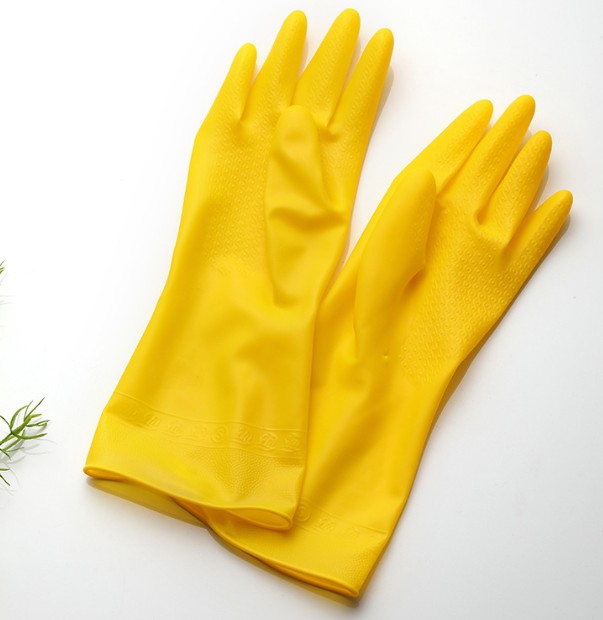 Gants de protection ménager-Paire de code S jaune-PVC-1