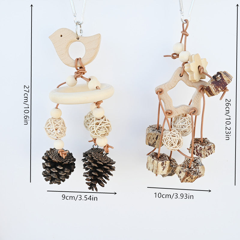 Jouet d'oiseau perroquet en bois Fruits Molar Soulagement fournitures farcies
