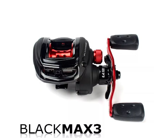 BMAX3 Baitcasting Reel Raft Reel Casting longue portée Ligne anti-explosion Pêche à la mine noire