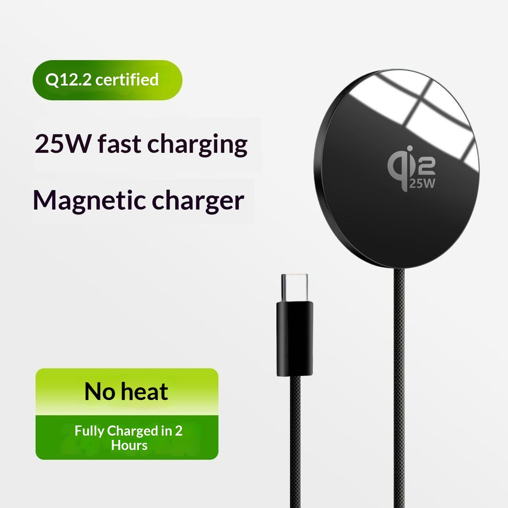 Qi22 25W Chargeur sans fil magnétique Super-Fast Chargeur pour iPhone Ultra-Thin Aluminium Tout