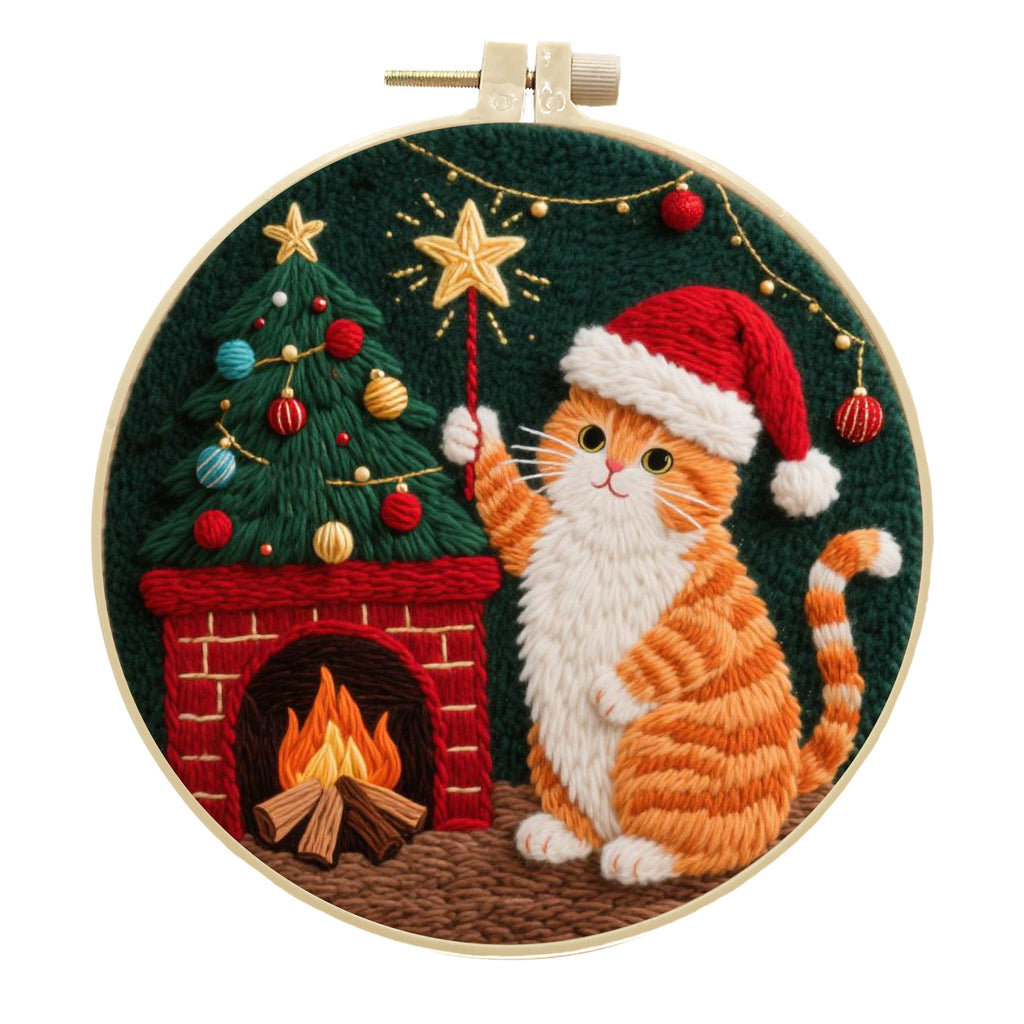 Cat Broderie artisanale Diy Matériau Package