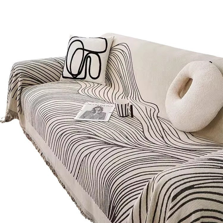 Couverture de canapé anti-chat avec lignes épuréesuniversal pour toutes les saisons comprend un canapé Cush