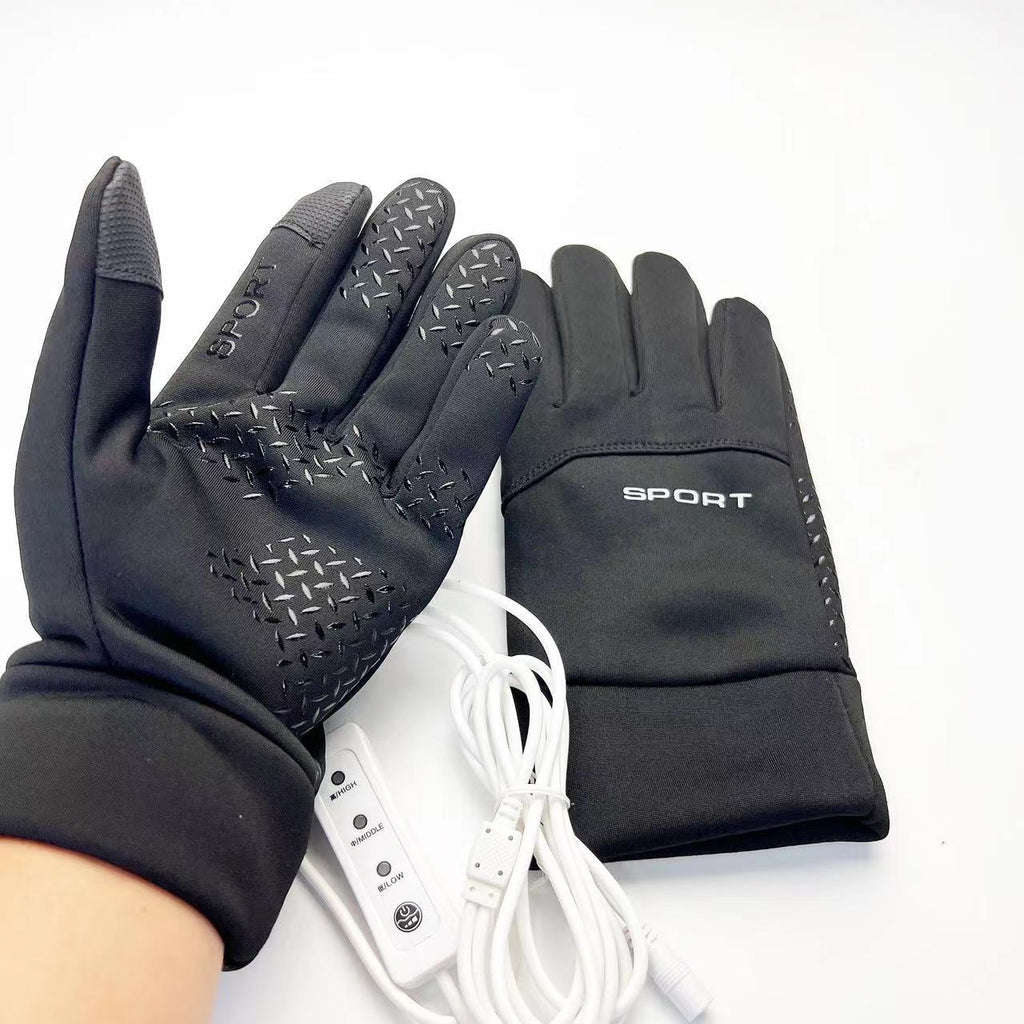 Gants de chauffage électrique USB Cyclisme Warm Keep Sports Touch écran imperméable
