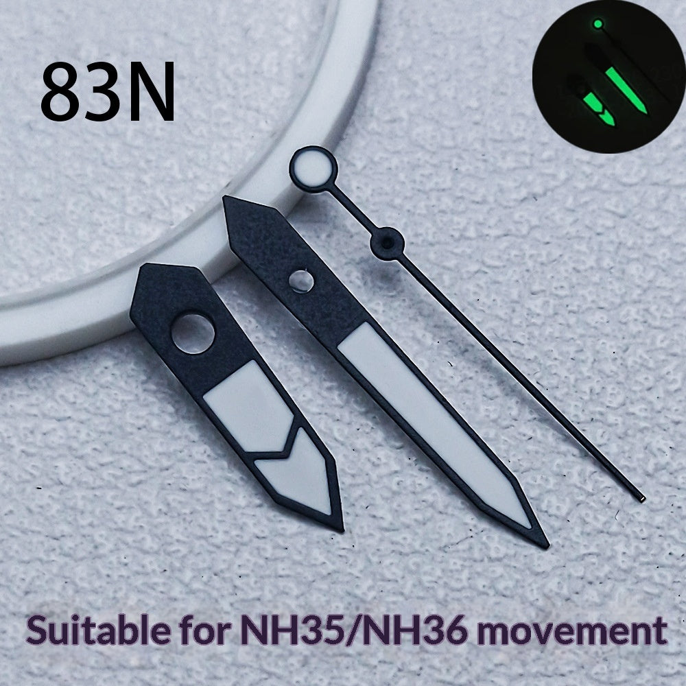 Accessoires de montre mains modifiées Compatible avec NH35NH36 Mouvements Luminous Watch Ha