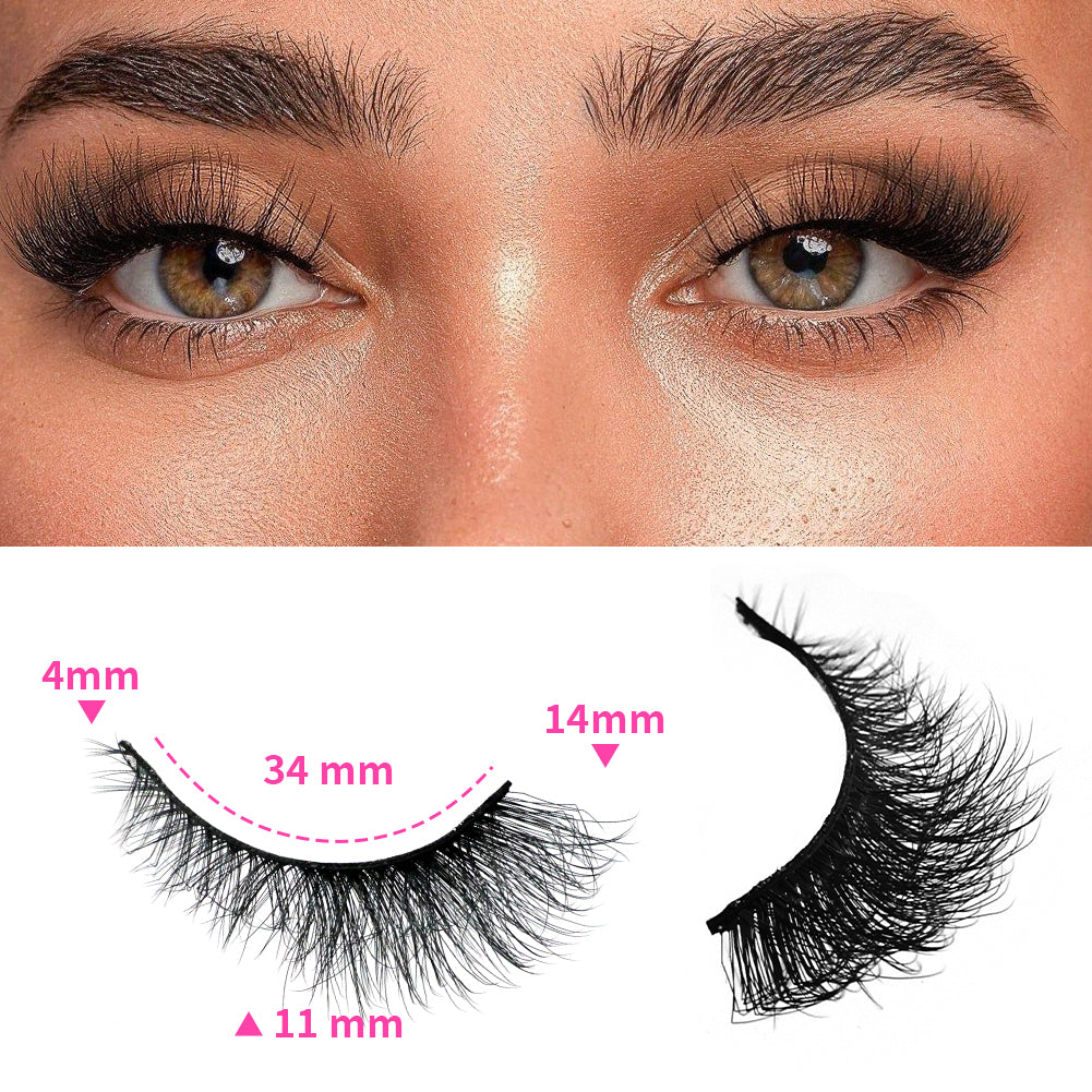 Les faux cils 3D sont multicouches