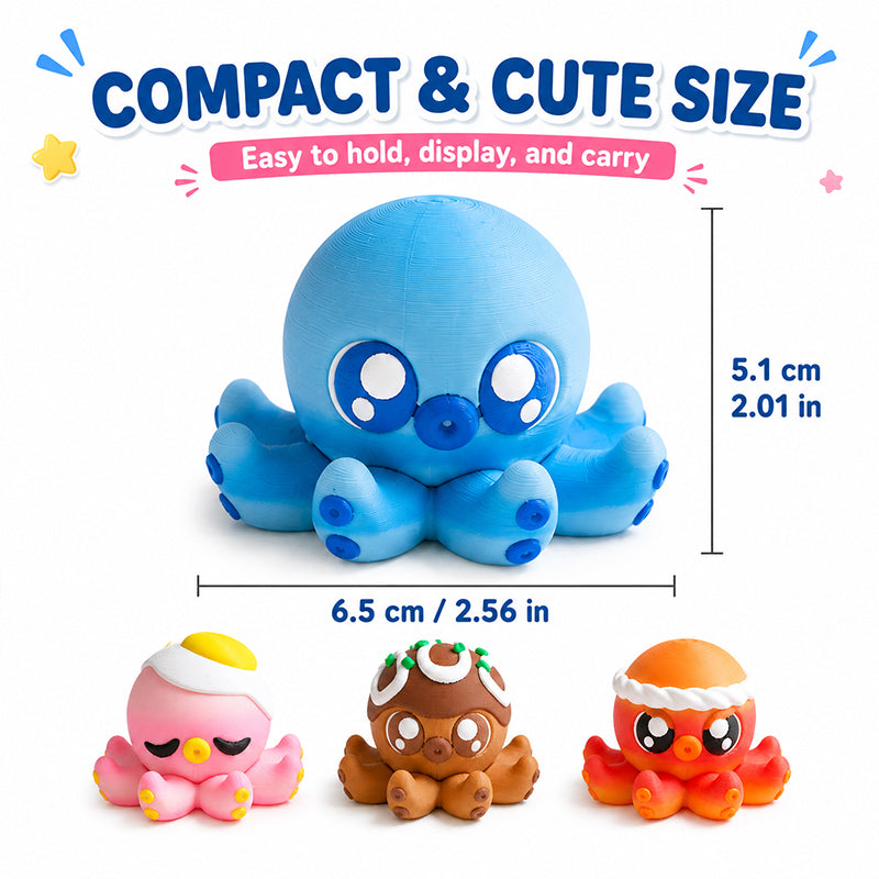 3D Imprimé Spinning Octopus Fidget Toy Cute Desk Stress Relief Accessory