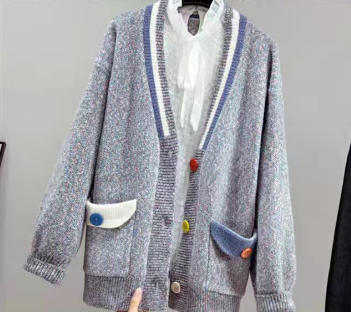 Chandails pour vêtements de dessus enroulés pour femmes avec des poches de couleur contrastée