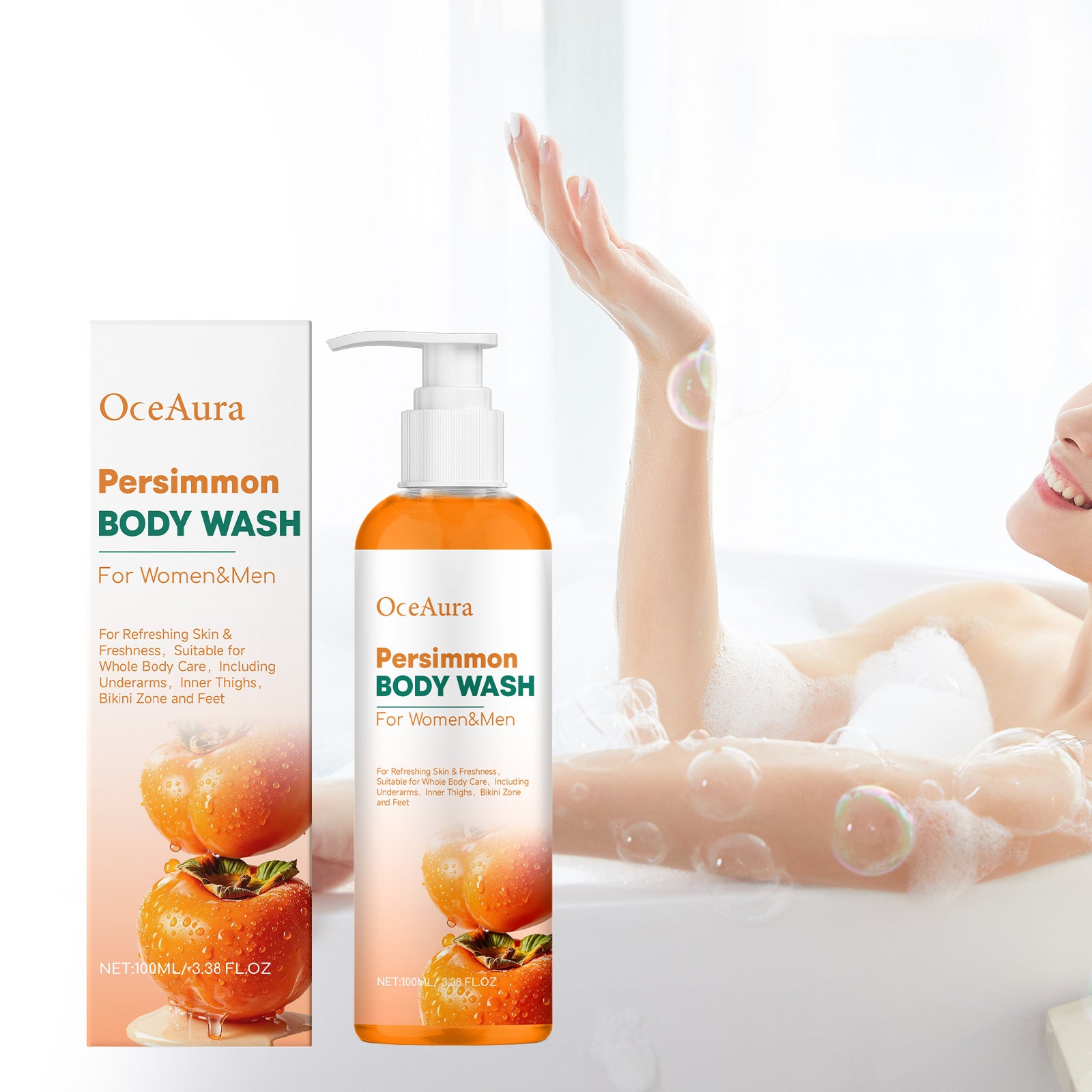 Gel douche désodorisant de Persimmon 1 0 0ml-boîte
