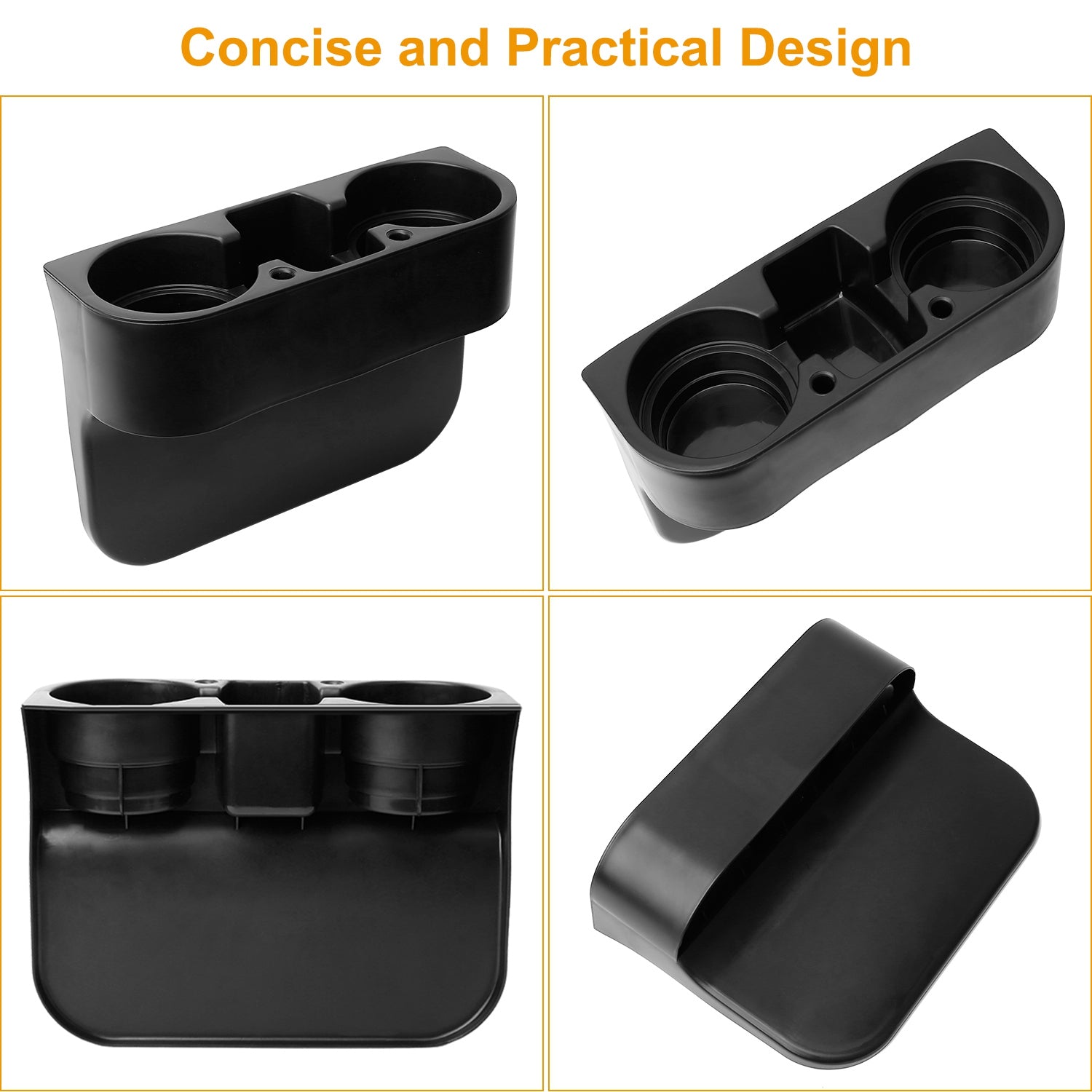 1Pc Car Seam Cup Holder Seat Gap Wedge Drink Storage Organizer Console Side Pocket Mount S