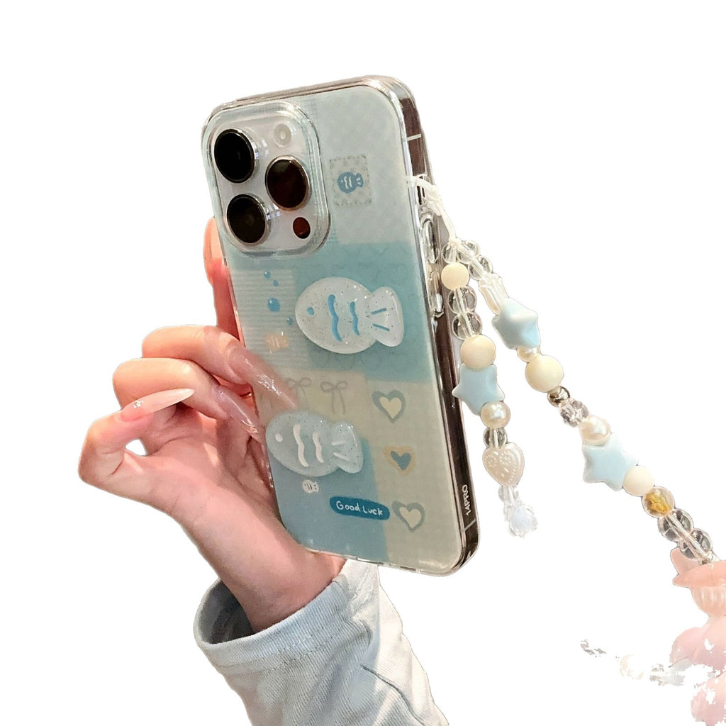 Cas de téléphone à trois dimensions de poisson à couche unique