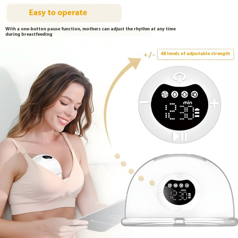 Électrique Grande aspiration intégrée invisible sans mains Portable Mute Breast Suction Cup